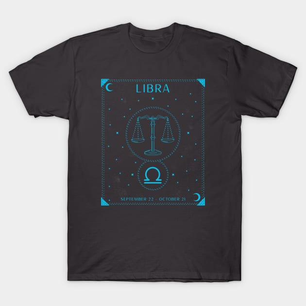 Libra Scales Astrology V2 T-Shirt by Tip Top Tee's
